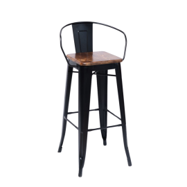 High Bar Chair With Australian Wood Seat short backrest